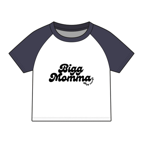 Bigg Momma script logo Raglan Tee | Baby tee
