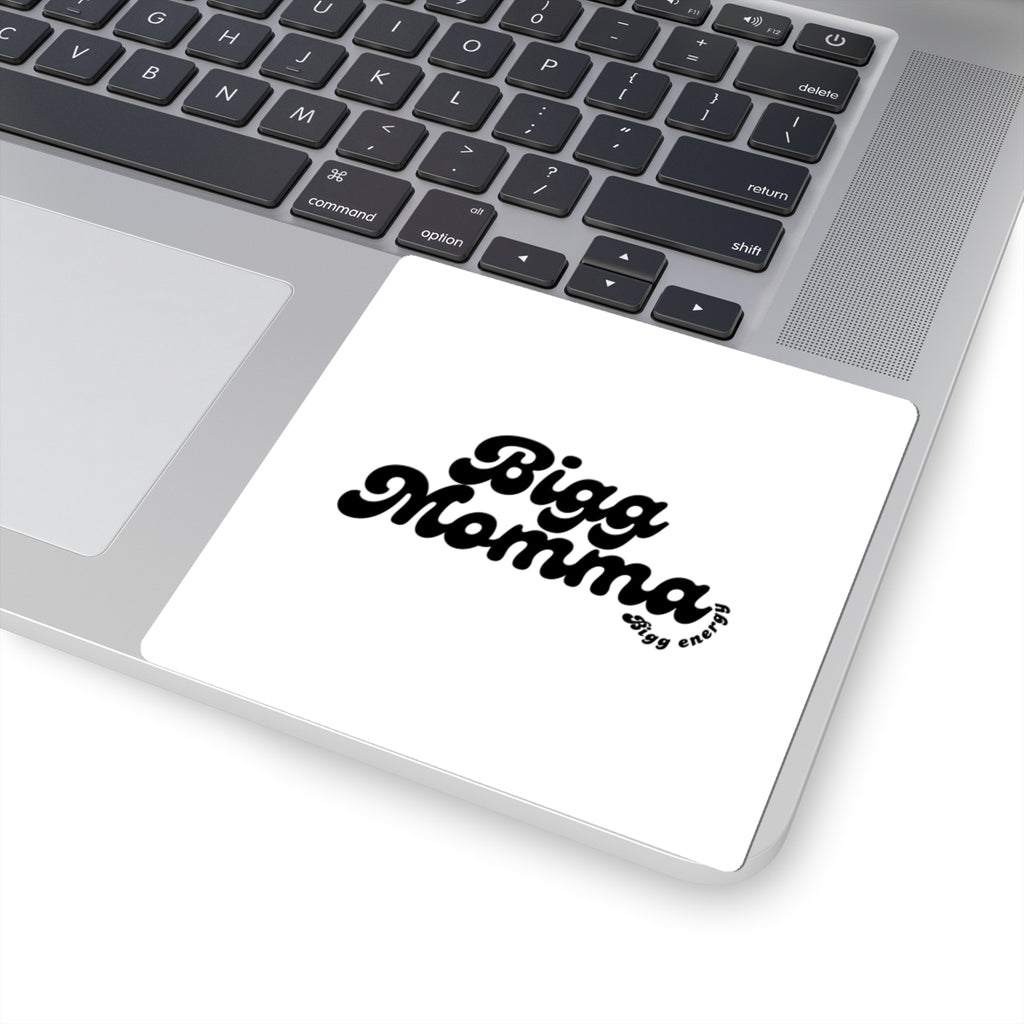 Bigg Momma Kiss-Cut Sticker — Retro Script Laptop Decal