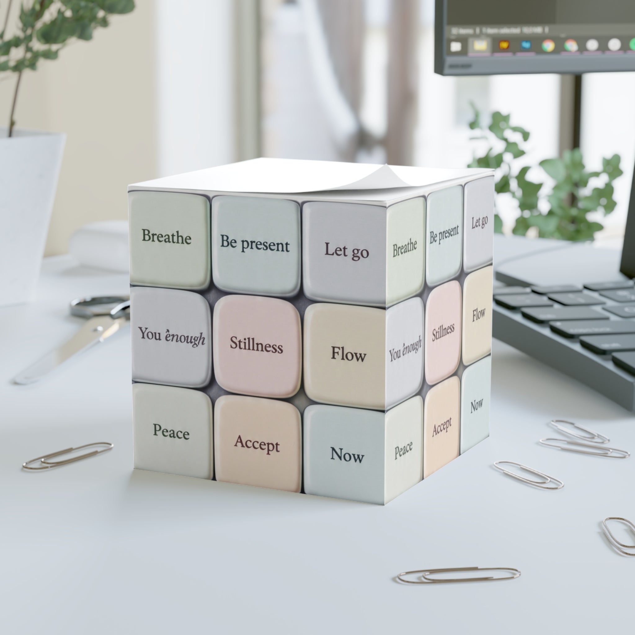 Affirmation Rubix Note Cube