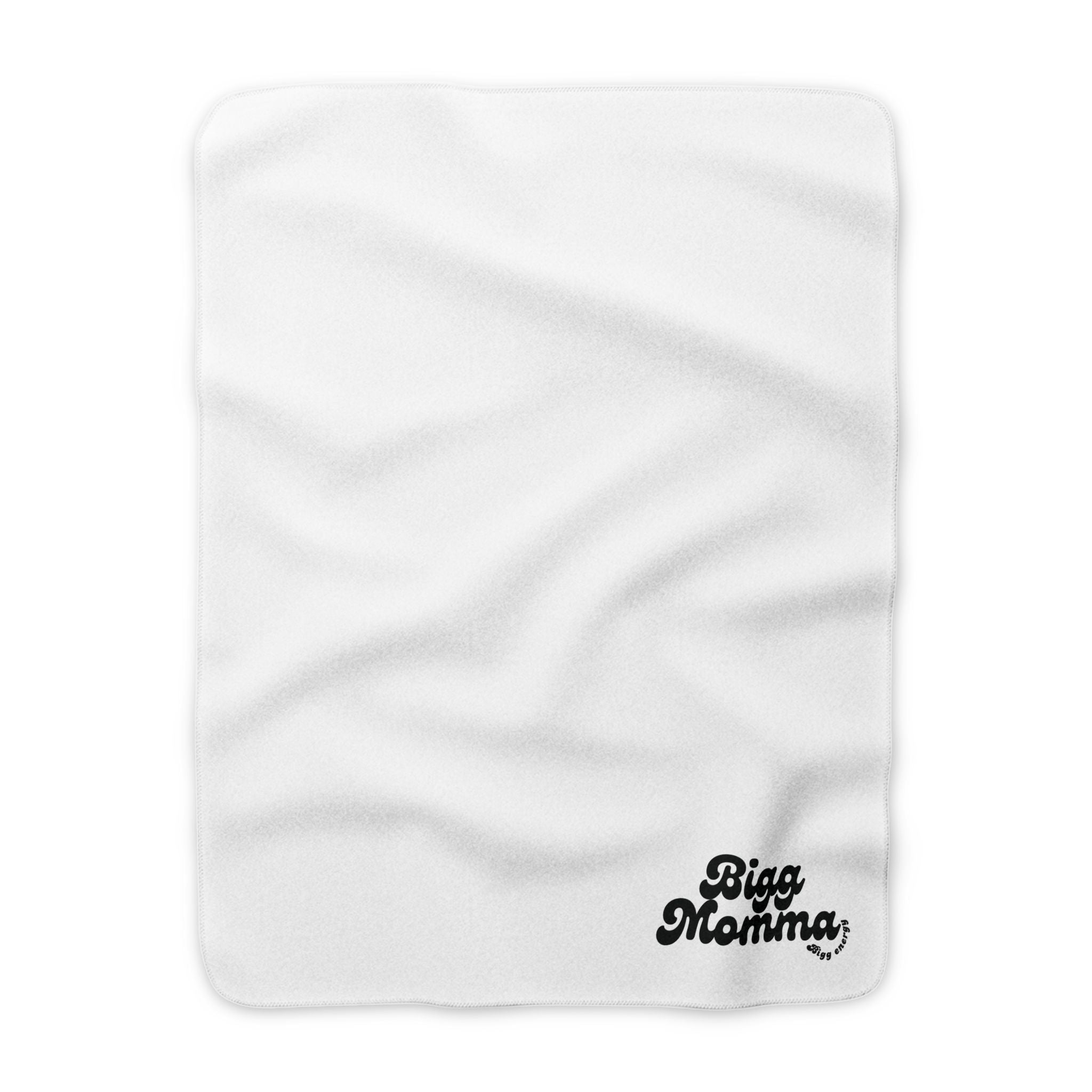 "Bigg Momma" Sherpa Blanket – Cozy Fleece Throw, Soft White Accent Blanket