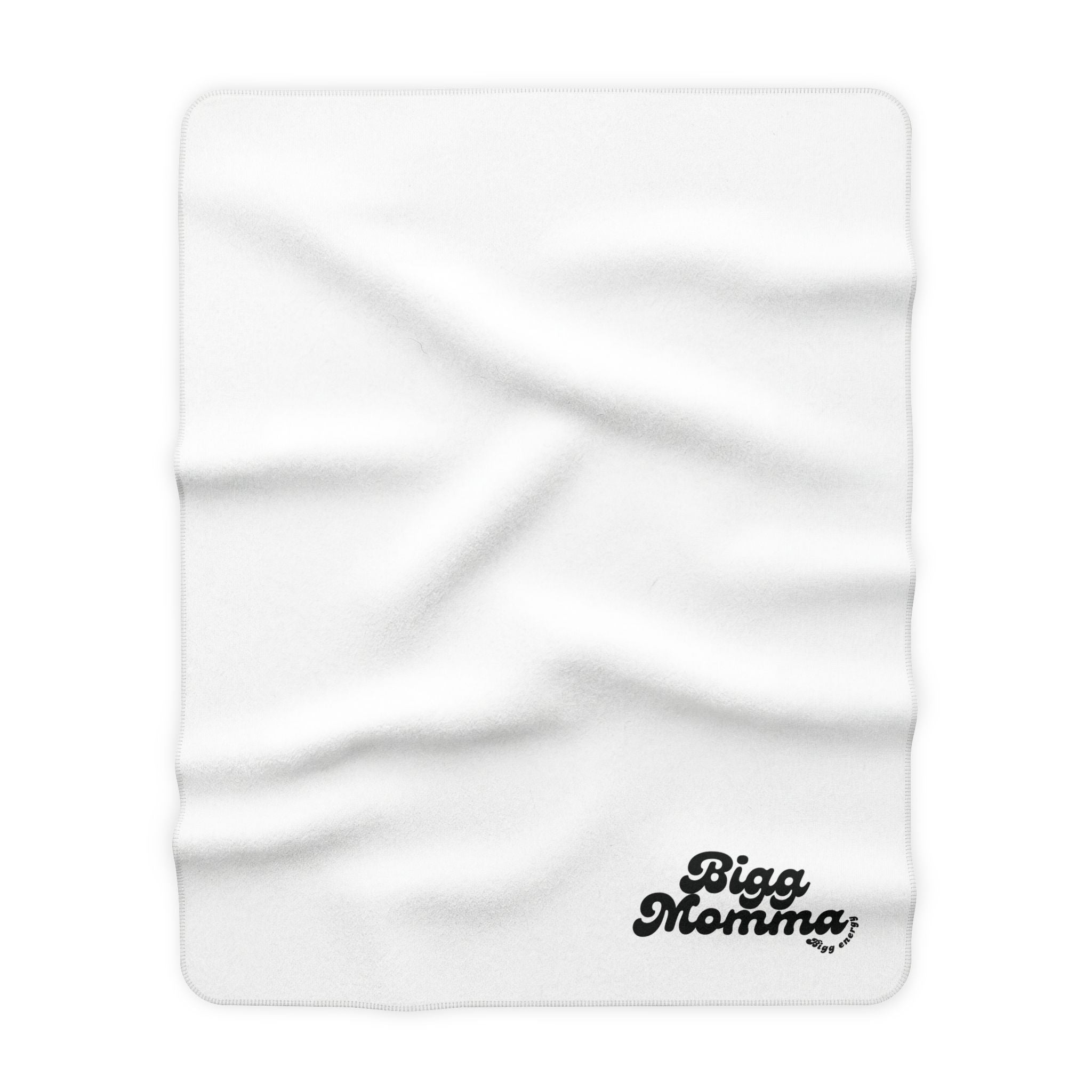 "Bigg Momma" Sherpa Blanket – Cozy Fleece Throw, Soft White Accent Blanket